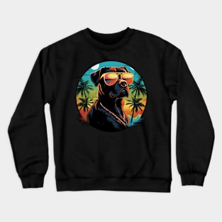 Retro Wave Staffordshire Terrier Dog Shirt Crewneck Sweatshirt